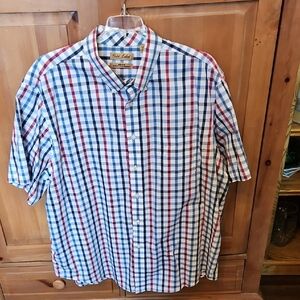 Roundtree & Yorke Red and Blue Checkered Shirt